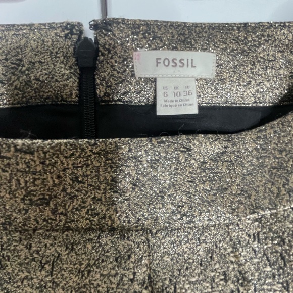 Gold and black mini skirt - size (6) - fossil - Picture 4 of 4
